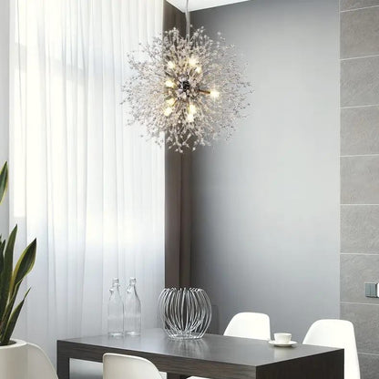 Sputnik Kroonluchter Dandelion Metaal Goud Chroom 12/16 Lichts 60cm Plafondlamp Modern