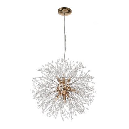 Sputnik Kroonluchter Dandelion Metaal Goud Chroom 12/16 Lichts 60cm Plafondlamp Modern