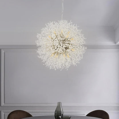 Sputnik Kroonluchter Dandelion Metaal Goud Chroom 12/16 Lichts 60cm Plafondlamp Modern
