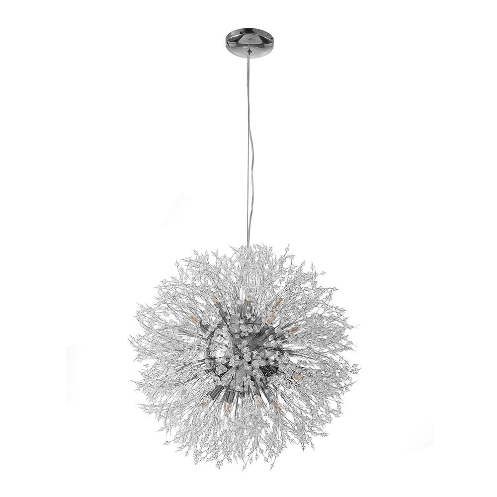 Sputnik Kroonluchter Dandelion Metaal Goud Chroom 12/16 Lichts 60cm Plafondlamp Modern