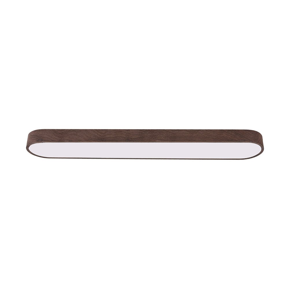 Plafondlamp Ovaal LED Houtlook Metaal 65-90cm Warm Wit Koel Wit Woonkamer Slaapkamer