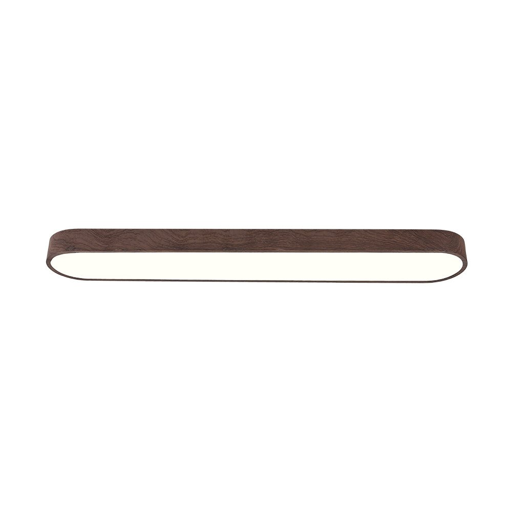 Plafondlamp Ovaal LED Houtlook Metaal 65-90cm Warm Wit Koel Wit Woonkamer Slaapkamer