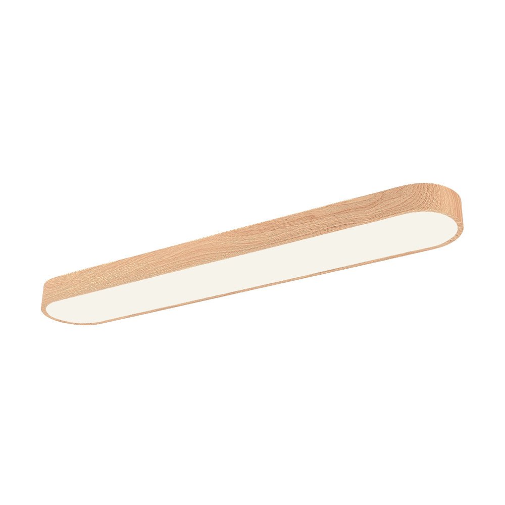 Plafondlamp Ovaal LED Houtlook Metaal 65-90cm Warm Wit Koel Wit Woonkamer Slaapkamer