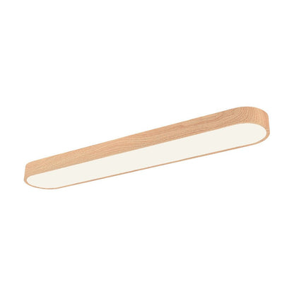 Plafondlamp Ovaal LED Houtlook Metaal 65-90cm Warm Wit Koel Wit Woonkamer Slaapkamer