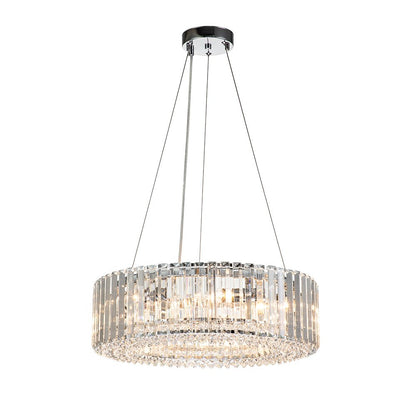 Kristallen Kroonluchter 6-Lichts Chroom Modern Rond 50cm Eetkamer Woonkamer