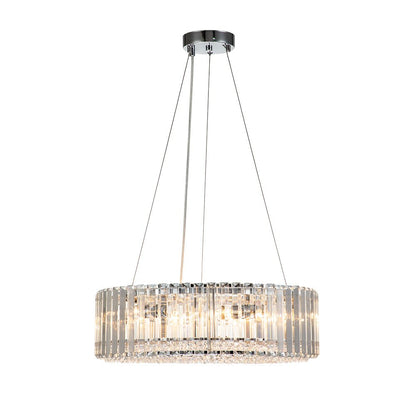 Kristallen Kroonluchter 6-Lichts Chroom Modern Rond 50cm Eetkamer Woonkamer