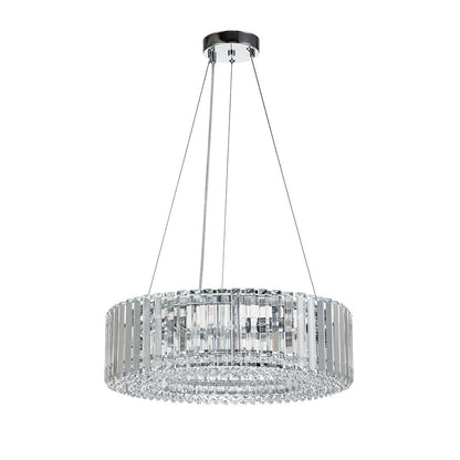 Kristallen Kroonluchter 6-Lichts Chroom Modern Rond 50cm Eetkamer Woonkamer