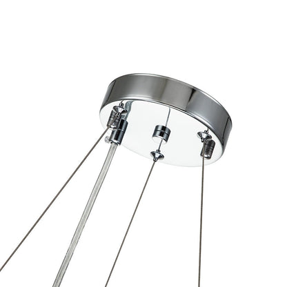 Kristallen Kroonluchter 6-Lichts Chroom Modern Rond 50cm Eetkamer Woonkamer