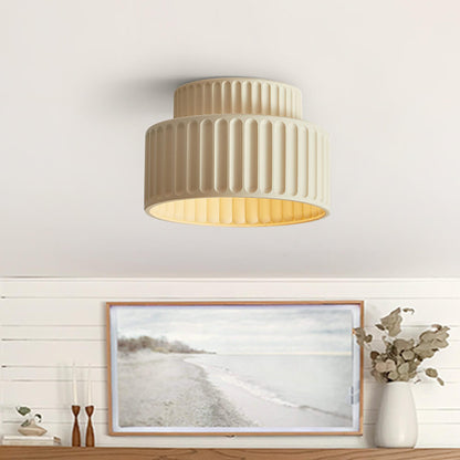 Plafondlamp Wabi-Sabi Resin Nordic Flush Mount Beige Groen Wit Dimbaar Woonkamer