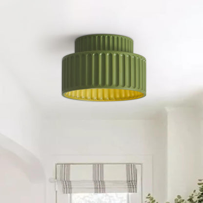 Plafondlamp Wabi-Sabi Resin Nordic Flush Mount Beige Groen Wit Dimbaar Woonkamer