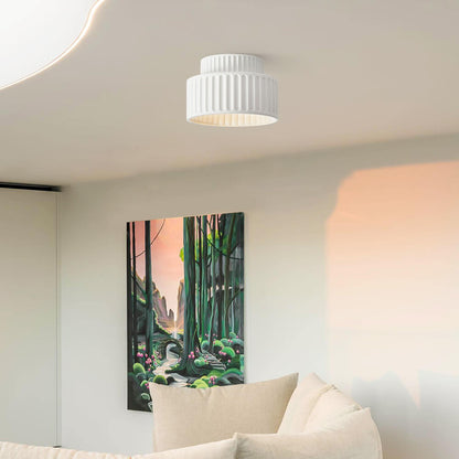 Plafondlamp Wabi-Sabi Resin Nordic Flush Mount Beige Groen Wit Dimbaar Woonkamer