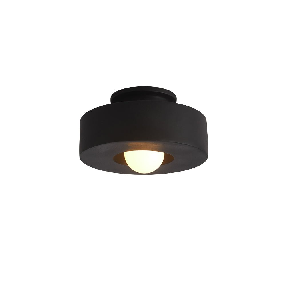 Plafondlamp Wabi-Sabi Cilinder Resin Nordic Dimbaar Zwart Groen Rood 30cm Woonkamer