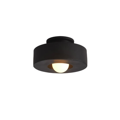 Plafondlamp Wabi-Sabi Cilinder Resin Nordic Dimbaar Zwart Groen Rood 30cm Woonkamer