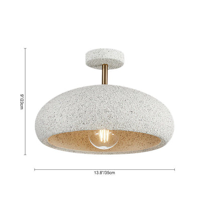 Plafondlamp Wabi-Sabi Koepel Nordic Gespikkeld Dimbaar Wit Geel Rood 35cm Woonkamer