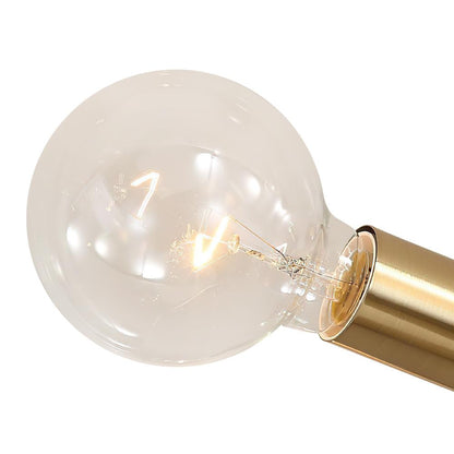 Messing sputnik plafondlamp met 6 lichtpunten – semi flush design voor lage plafonds 60 cm