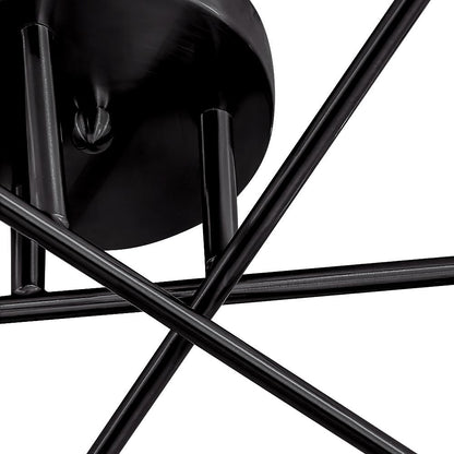 Messing sputnik plafondlamp met 6 lichtpunten – semi flush design voor lage plafonds 60 cm