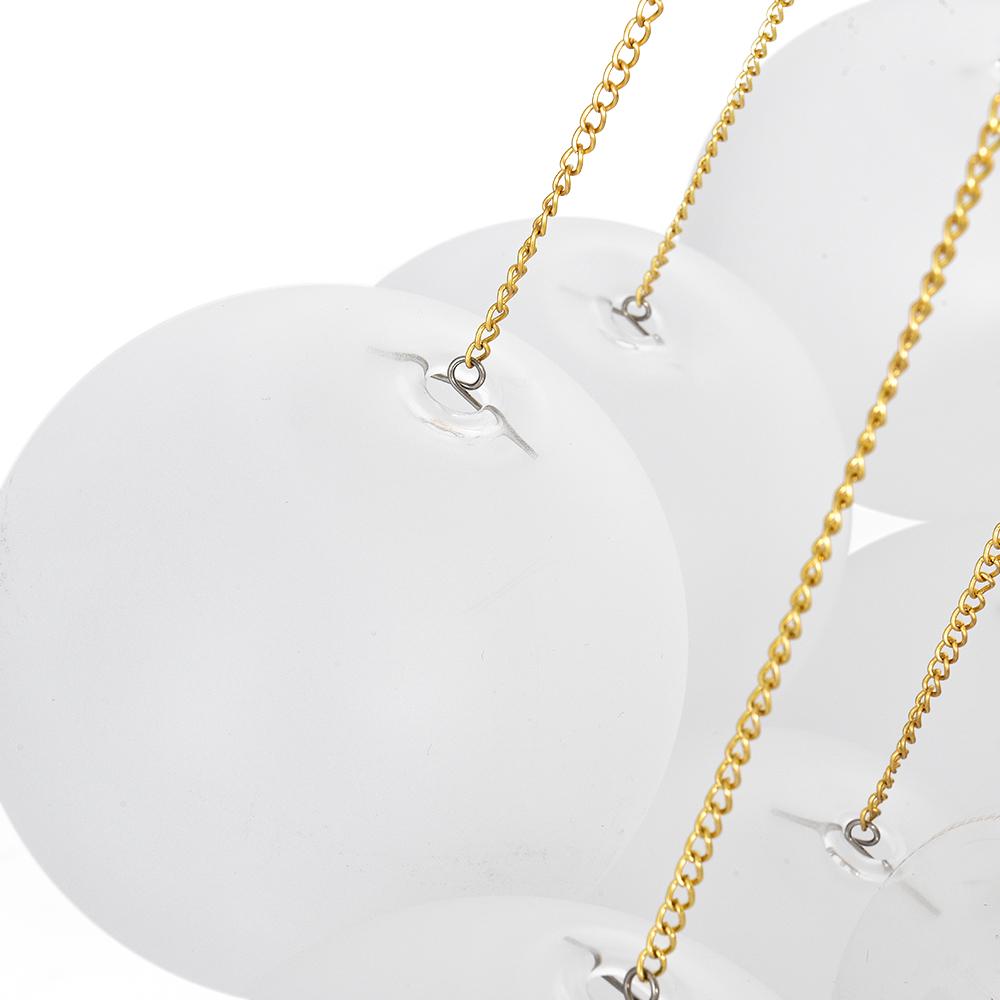 Moderne cluster hanglamp met glazen bubbels in zwart of messing – 3 lichts design kroonluchter 40 of 80 cm