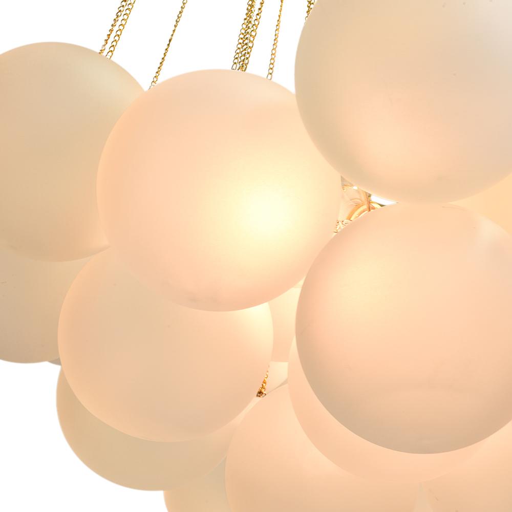Moderne cluster hanglamp met glazen bubbels in zwart of messing – 3 lichts design kroonluchter 40 of 80 cm
