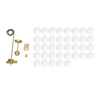 Moderne cluster hanglamp met glazen bubbels in zwart of messing – 3 lichts design kroonluchter 40 of 80 cm