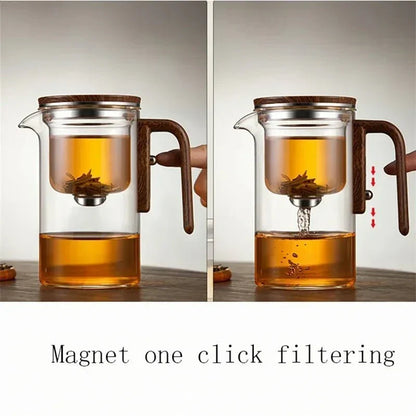 Glazen Theepot met Infuser – Tijdloos Design voor Rustige Theemomenten