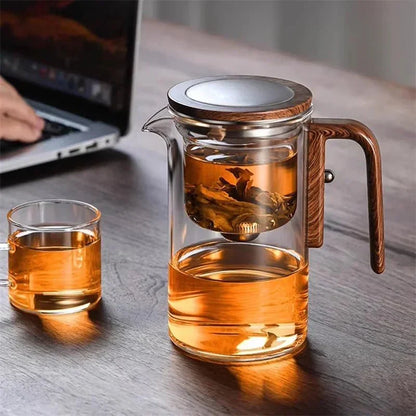 Glazen Theepot met Infuser – Tijdloos Design voor Rustige Theemomenten