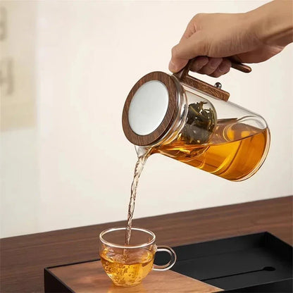 Glazen Theepot met Infuser – Tijdloos Design voor Rustige Theemomenten