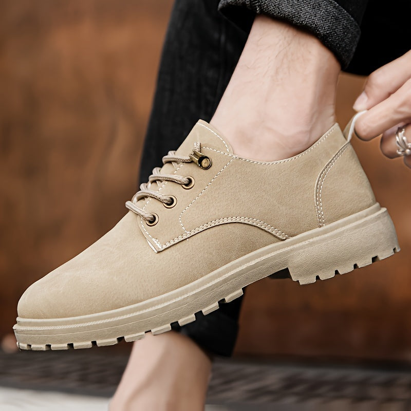 Heren Veterschoenen Comfortabel Leer Effen Zwart Bruin - StudioMarella