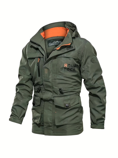 Waterdichte Heren Regenjack met Afneembare Kap - StudioMarella