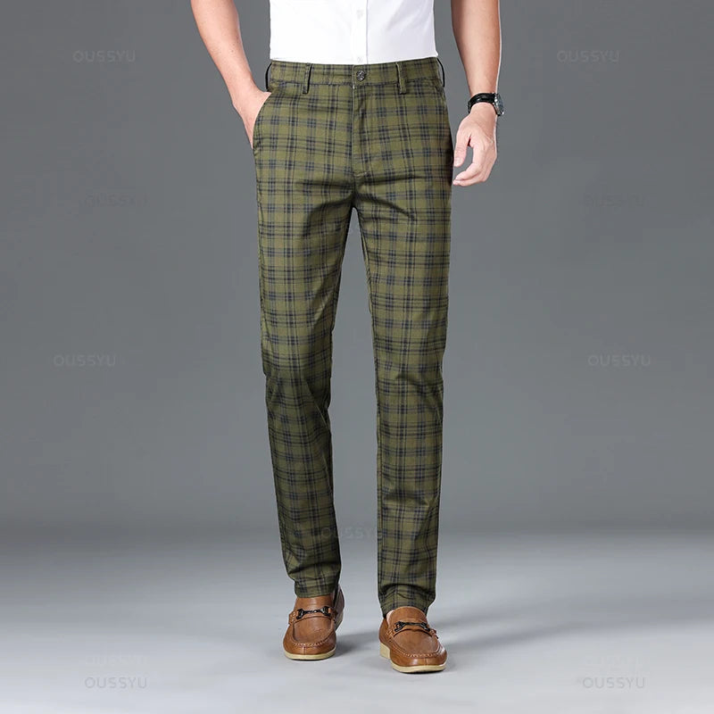 Herenpantalon Comfortabel Geruit Stijlvol Design - StudioMarella