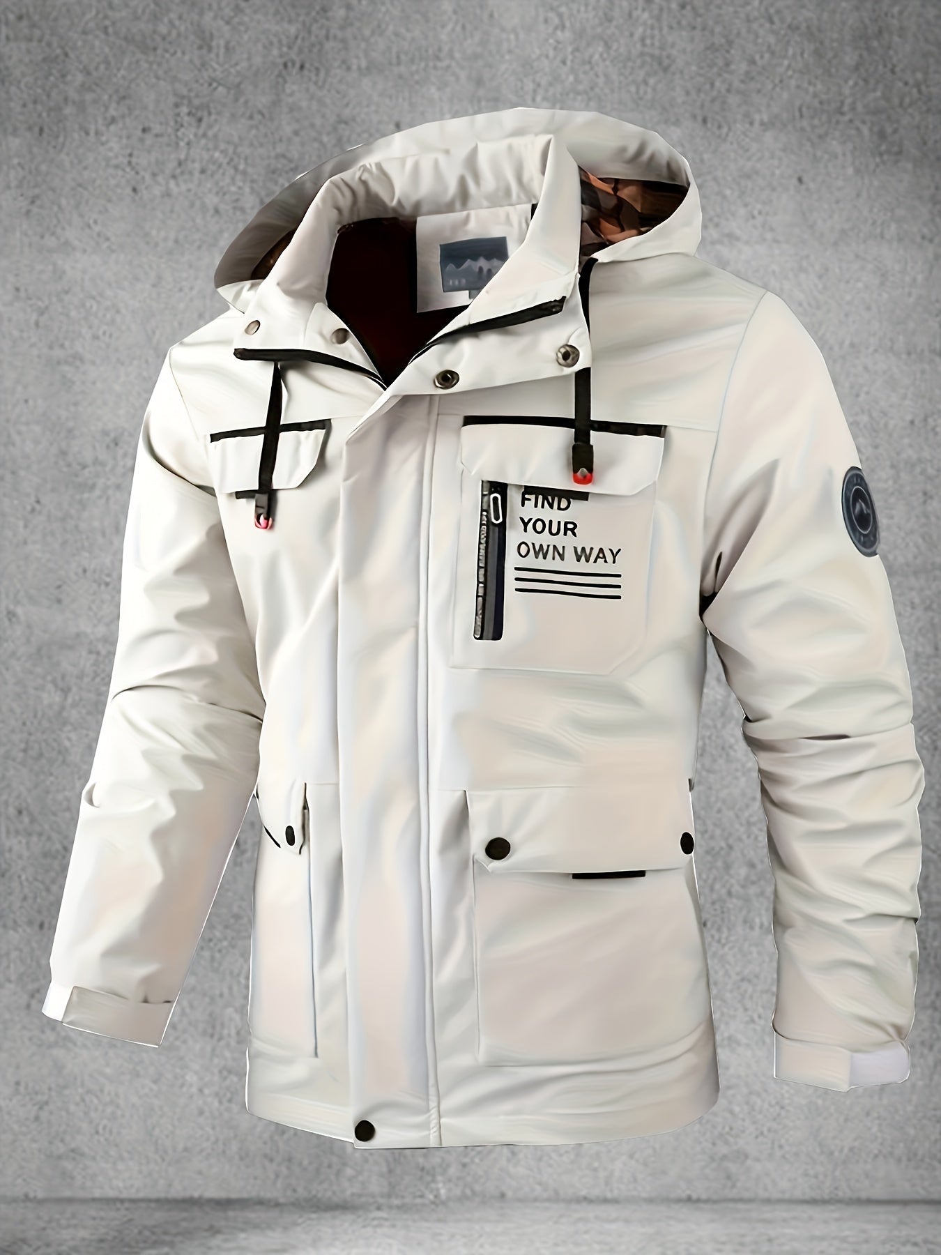 Waterdichte Herenjas Softshell met Capuchon en Zakken - StudioMarella