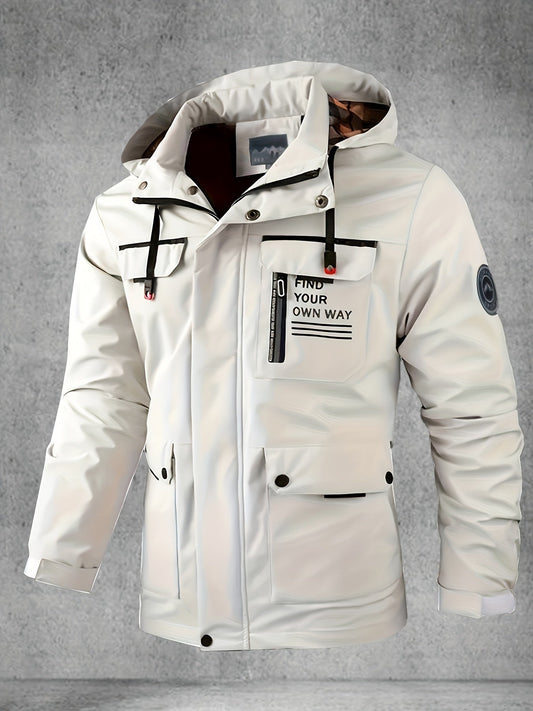 Waterdichte Herenjas Softshell met Capuchon en Zakken - StudioMarella