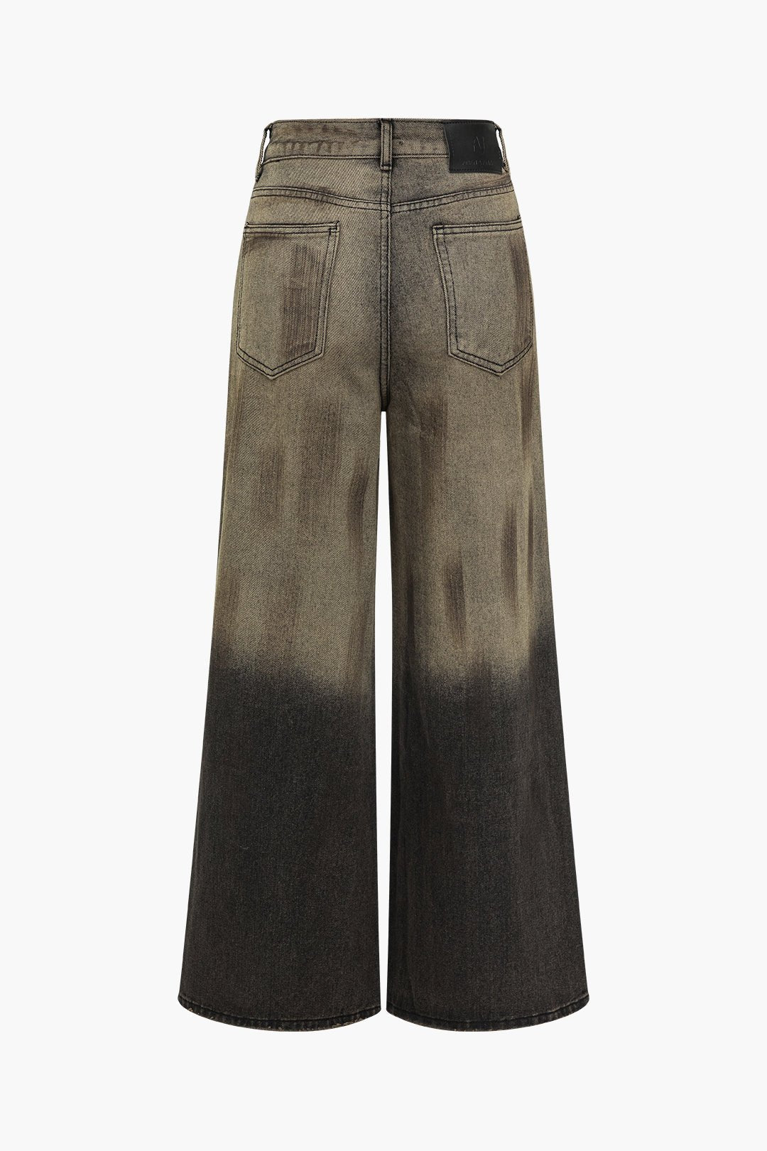 Damesbroek Wijdbeen Jeans Trendy Ombre Effect