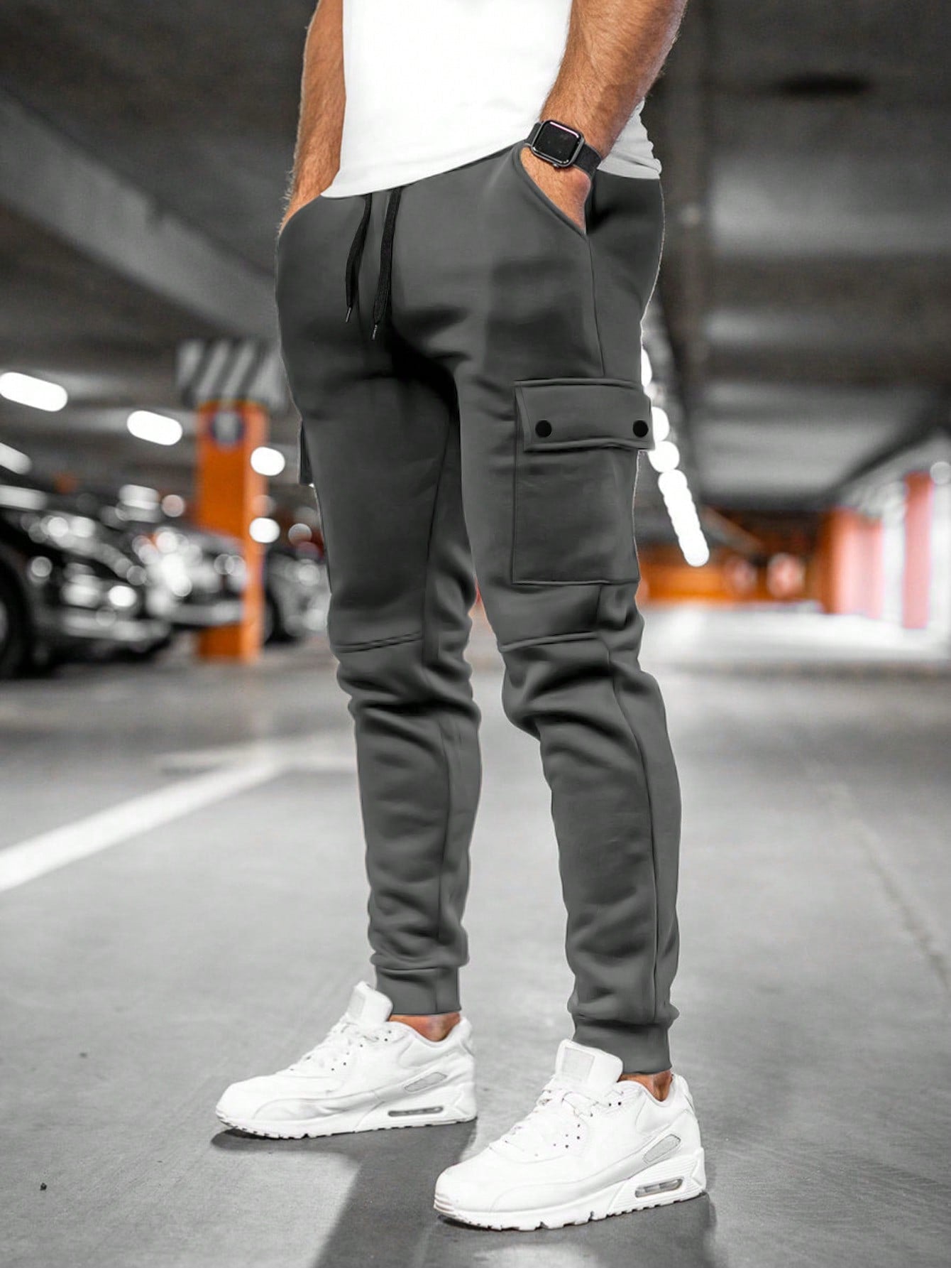 Heren Joggingbroek Elastisch met Omslagzak Zweetbestendig - StudioMarella