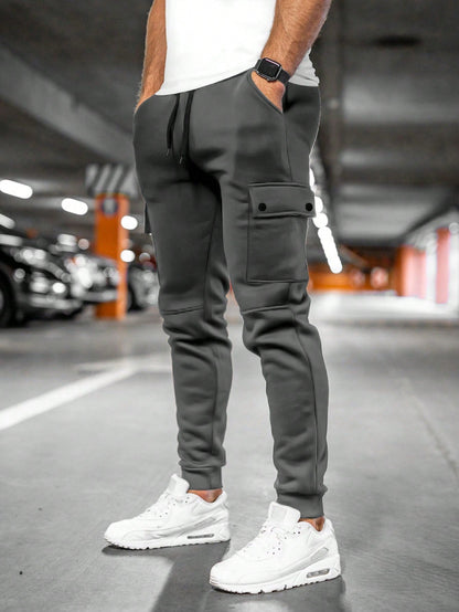Heren Joggingbroek Elastisch met Omslagzak Zweetbestendig - StudioMarella