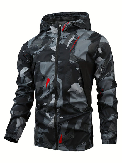Heren Zip-Up Jas Kleurblok Design Warm en Waterdicht - StudioMarella