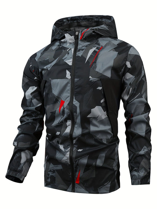 Heren Zip-Up Jas Kleurblok Design Warm en Waterdicht - StudioMarella