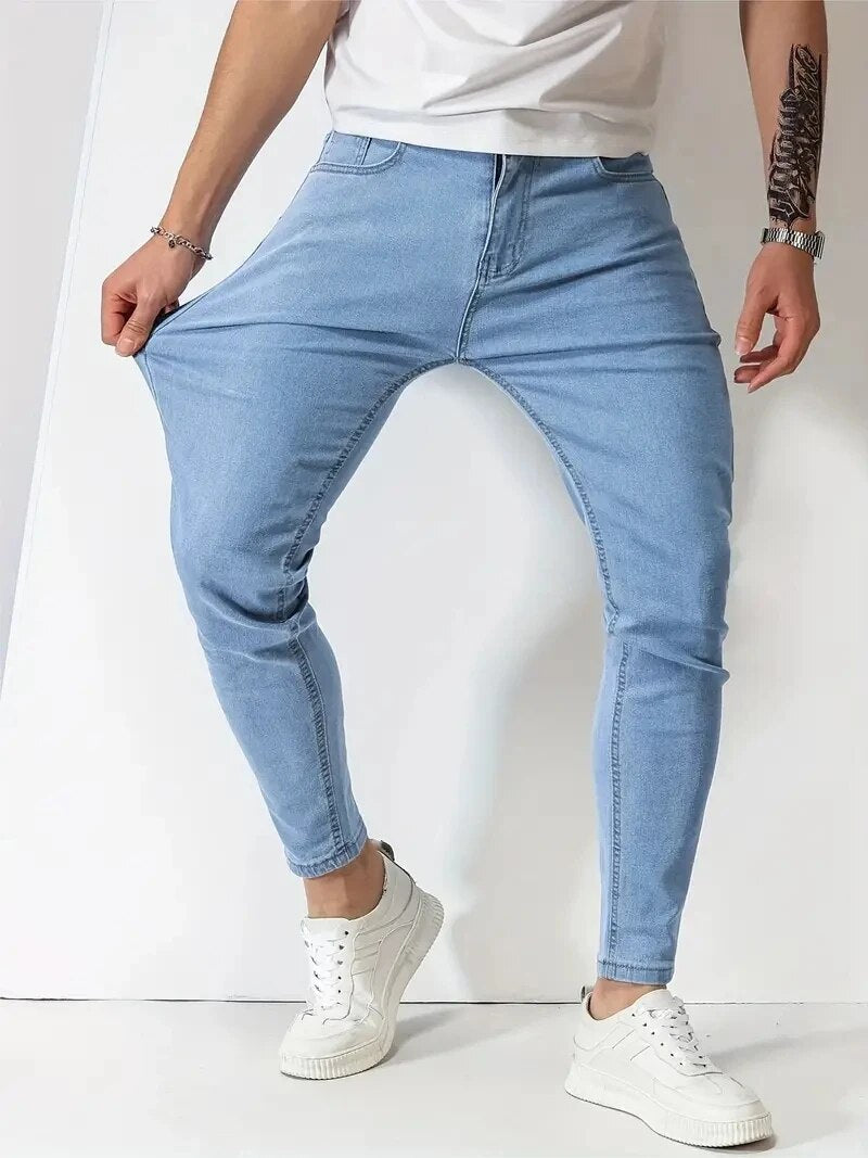 Mannen Jeans Slim Fit Stretch Stof Meerdere Maten en Kleuren - StudioMarella