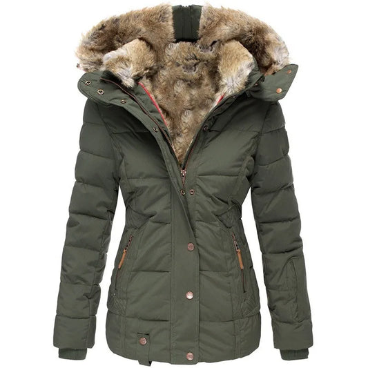 Dames Jasje Bontkraag Luxe Winterjas - StudioMarella