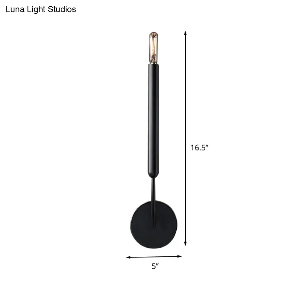 Klassieke Wandlamp Tubelamp – Messing of Zwart Armatuur met Vintage Karakter