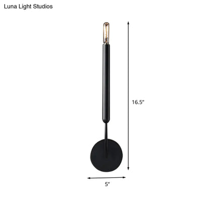Klassieke Wandlamp Tubelamp – Messing of Zwart Armatuur met Vintage Karakter