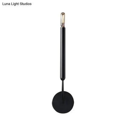 Klassieke Wandlamp Tubelamp – Messing of Zwart Armatuur met Vintage Karakter