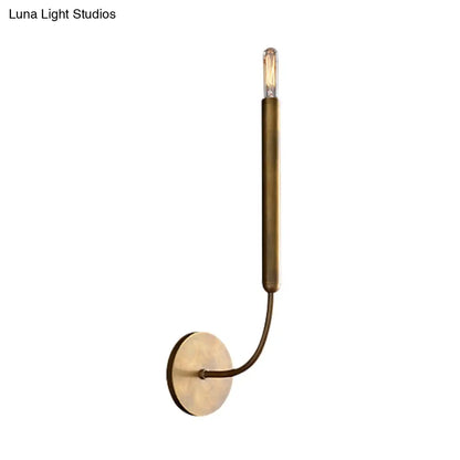 Klassieke Wandlamp Tubelamp – Messing of Zwart Armatuur met Vintage Karakter