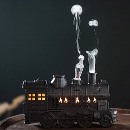 Ultrasone Luchtbevochtiger Treinvorm – Stille Luchtverfrisser voor Slaapkamer – Compacte Mistverstuiver met LED – Draagbare Nevel Maker – Decoratieve Luchtbevochtiging
