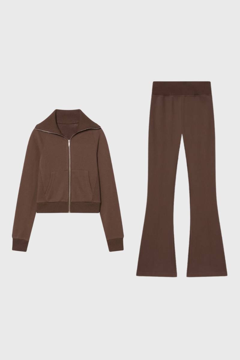 Dames Trainingspak - Cropped Jas en Wijd Broek Comfortabel - StudioMarella
