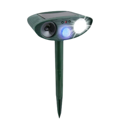 Solar Dierenverjager met Ultrasoon Geluid 4-Delige Set – PIR 9,14m Bereik – 18–40 kHz Frequentie – 110° Detectiehoek voor Tuin en Wildlife Bescherming