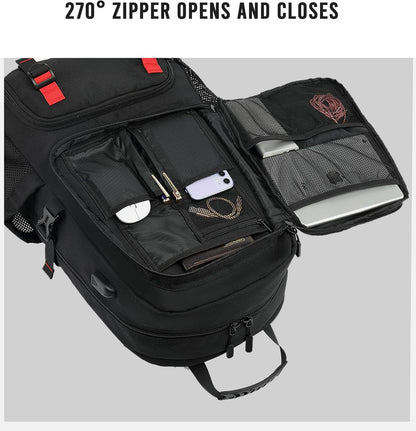 Waterdichte Reisrugzak 60L met USB en Schoenvak | Duurzame Backpack voor Laptops tot 17.3 inch | Anti-diefstal Rugtas voor Vliegreizen