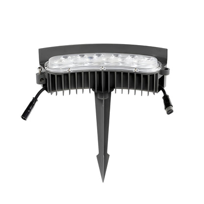 Tuinspot LED Boog Grondpen 12W Zwart Tuin Oprijlaan Boom Verlichting IP65 Landschapsverlichting Prikspot RGB Warmwit Buiten Spotlight