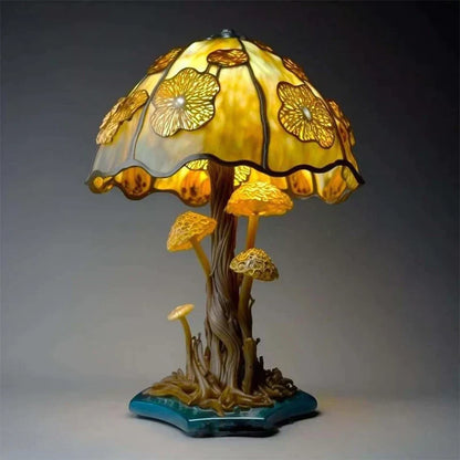 Dimbare Tafelllamp met Gebrandschilderd Glas Effect 30cm Hoog Sfeerverlichting voor Woonkamer Slaapkamer Romantische Avondlamp Decoratief Lichtkunst Werkobject