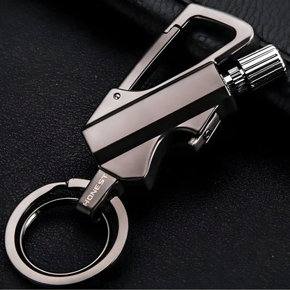 Outdoor Vuurstarter Waterdicht Metaal Herbruikbaar Survival Sleutelhanger
