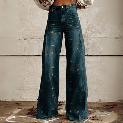 Boho Broek Vintage Stijl Pantalon voor Vrouw